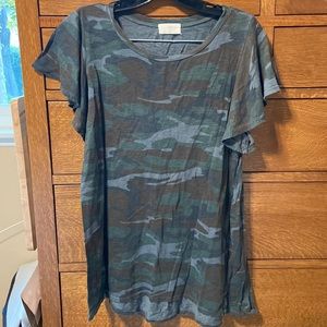Camouflage T. LA Tunic with Bell Sleeves